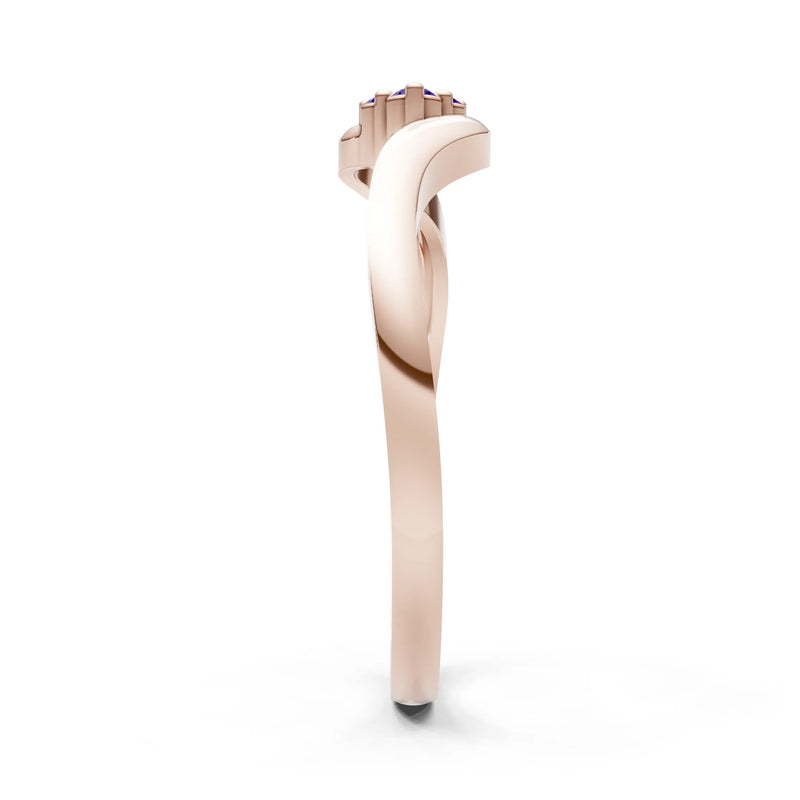 Wave Cluster Prong Ring - Round