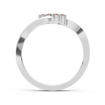 Wave Cluster Prong Ring - Round
