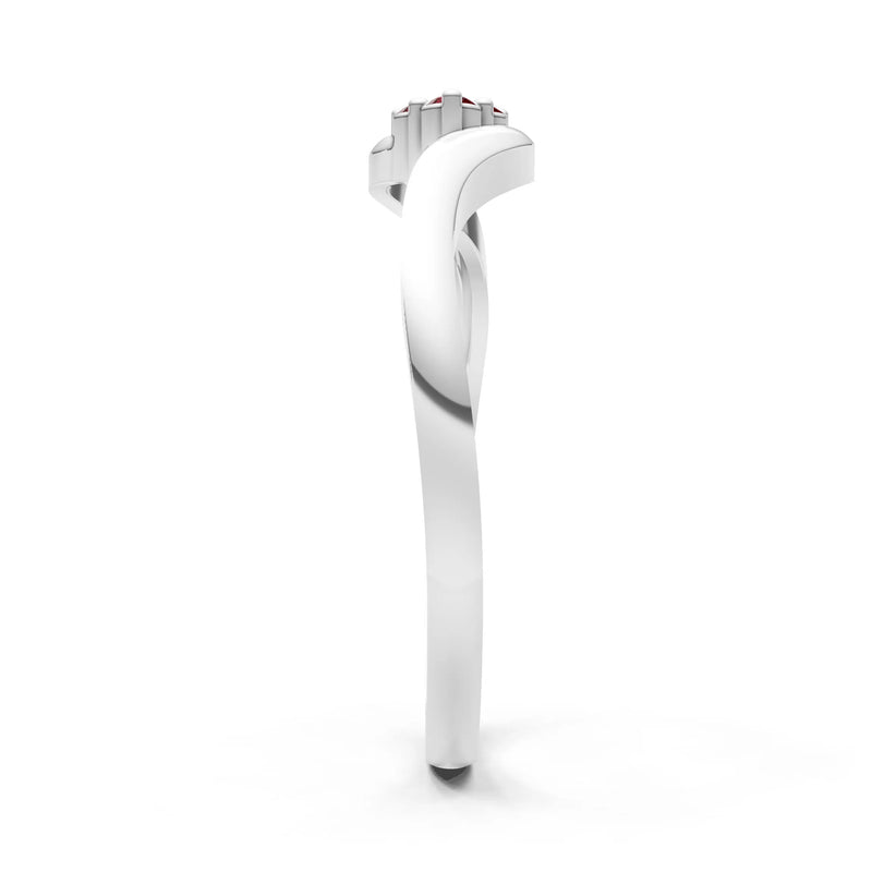 Wave Cluster Prong Ring - Round