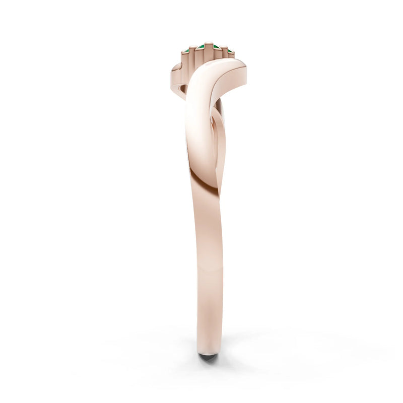 Wave Cluster Prong Ring - Round