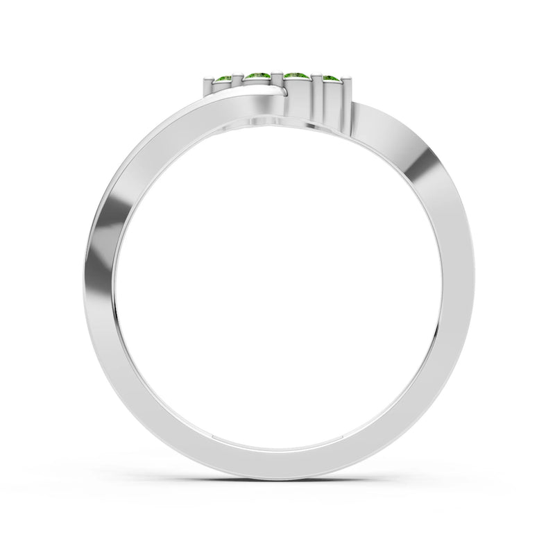 Wave Cluster Prong Ring - Round