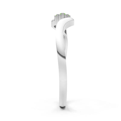 Wave Cluster Prong Ring - Round