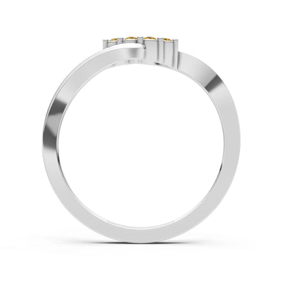 Wave Cluster Prong Ring - Round