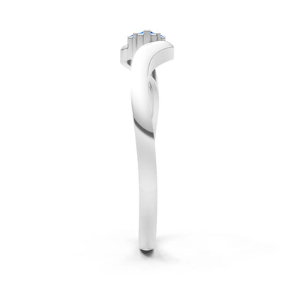 Wave Cluster Prong Ring - Round