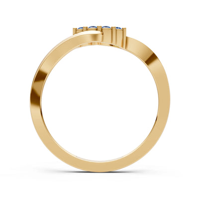 Wave Cluster Prong Ring - Round