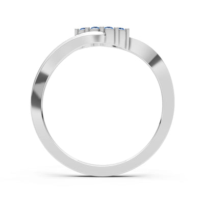 Wave Cluster Prong Ring - Round