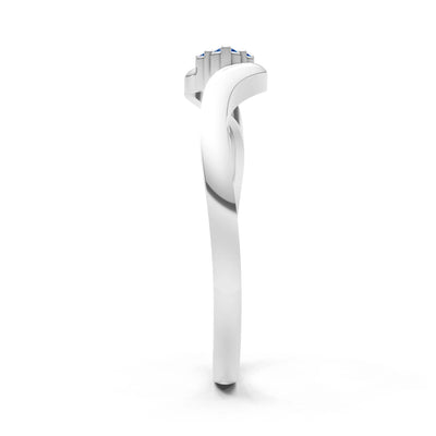 Wave Cluster Prong Ring - Round