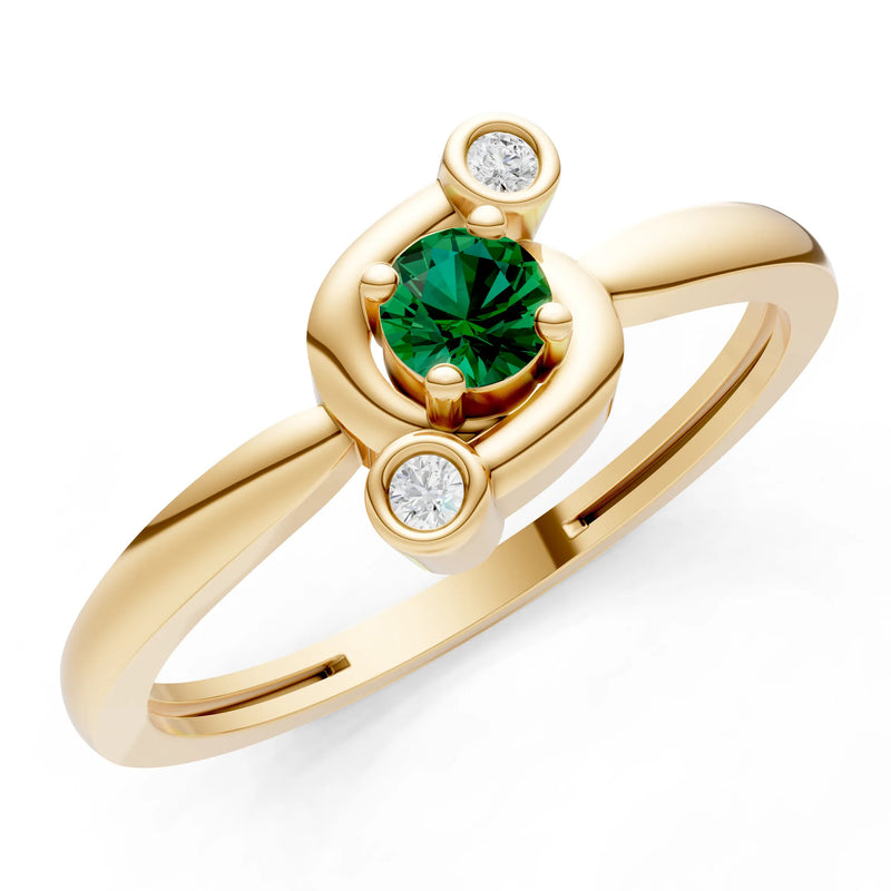 Trinity Harmony Three-Stone Stacking Ring