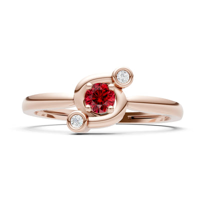 Trinity Harmony Three-Stone Stacking Ring