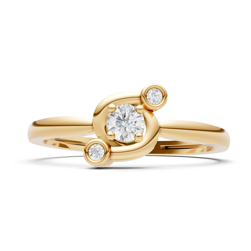 Diamond Trinity Harmony Three-Stone Stacking Ring