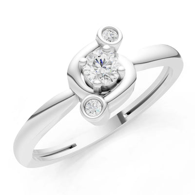 Trinity Harmony Three-Stone Stacking Ring