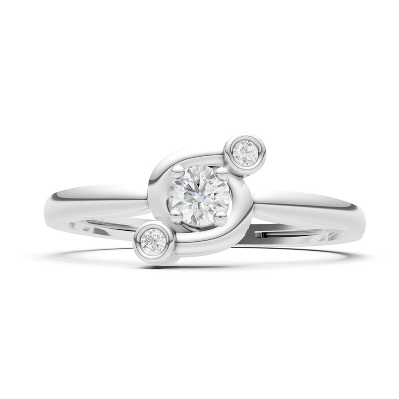 Diamond Trinity Harmony Three-Stone Stacking Ring