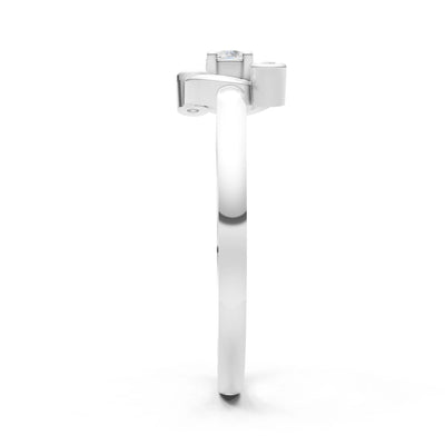 Diamond Trinity Harmony Three-Stone Stacking Ring