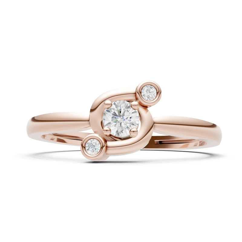 Diamond Trinity Harmony Three-Stone Stacking Ring