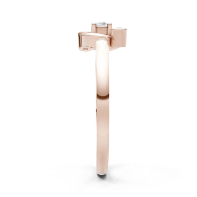 Diamond Trinity Harmony Three-Stone Stacking Ring