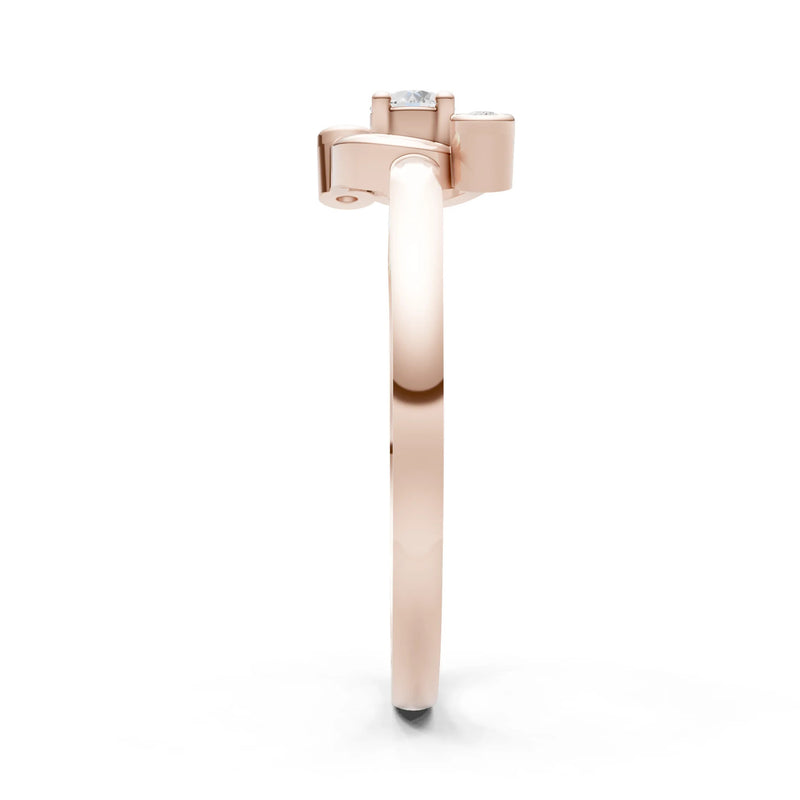 Diamond Trinity Harmony Three-Stone Stacking Ring