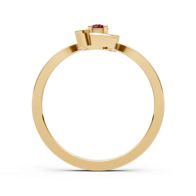 Trinity Harmony Three-Stone Stacking Ring