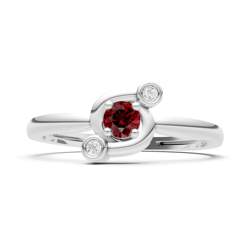 Trinity Harmony Three-Stone Stacking Ring