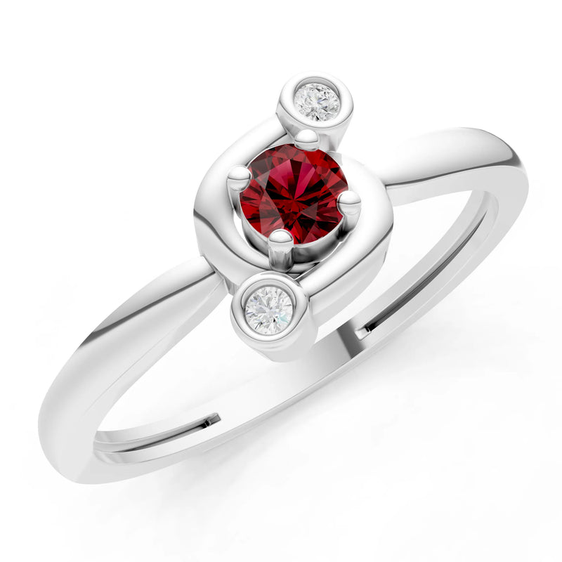Trinity Harmony Three-Stone Stacking Ring