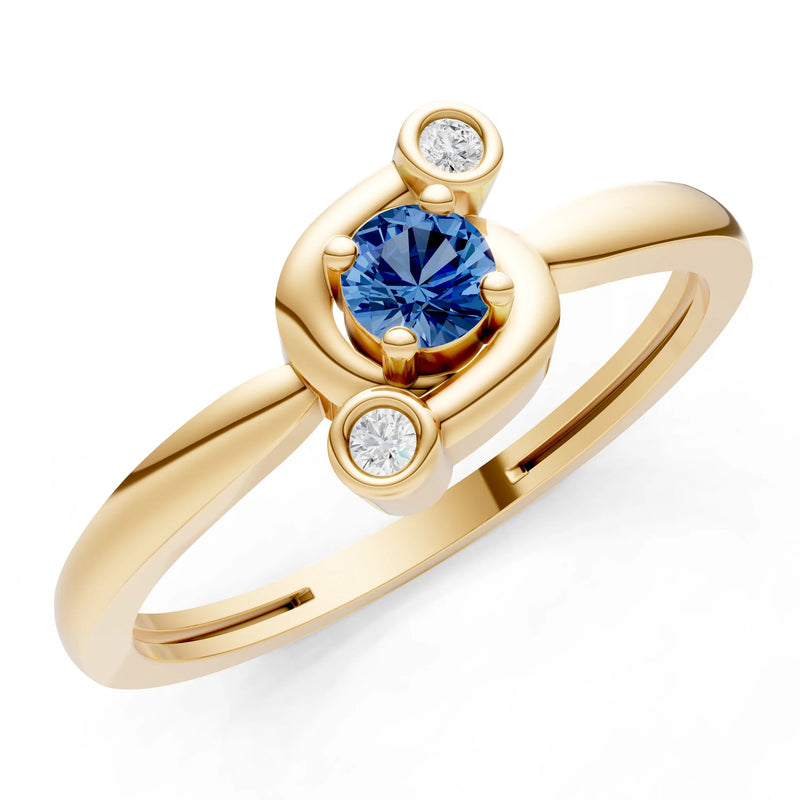 Trinity Harmony Three-Stone Stacking Ring