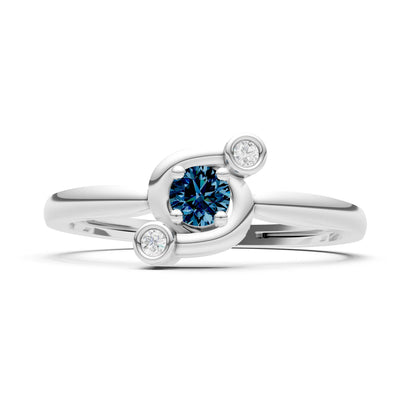 Alexandrite Trinity Harmony Three-Stone Stacking Ring
