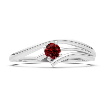 Celeste Flow Bypass Dainty Solitaire Ring