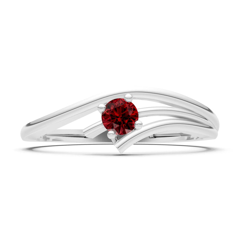 Celeste Flow Bypass Dainty Solitaire Ring