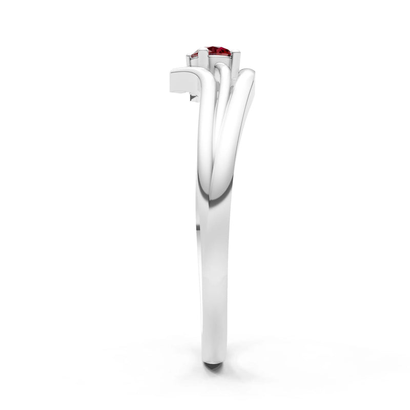 Celeste Flow Bypass Dainty Solitaire Ring