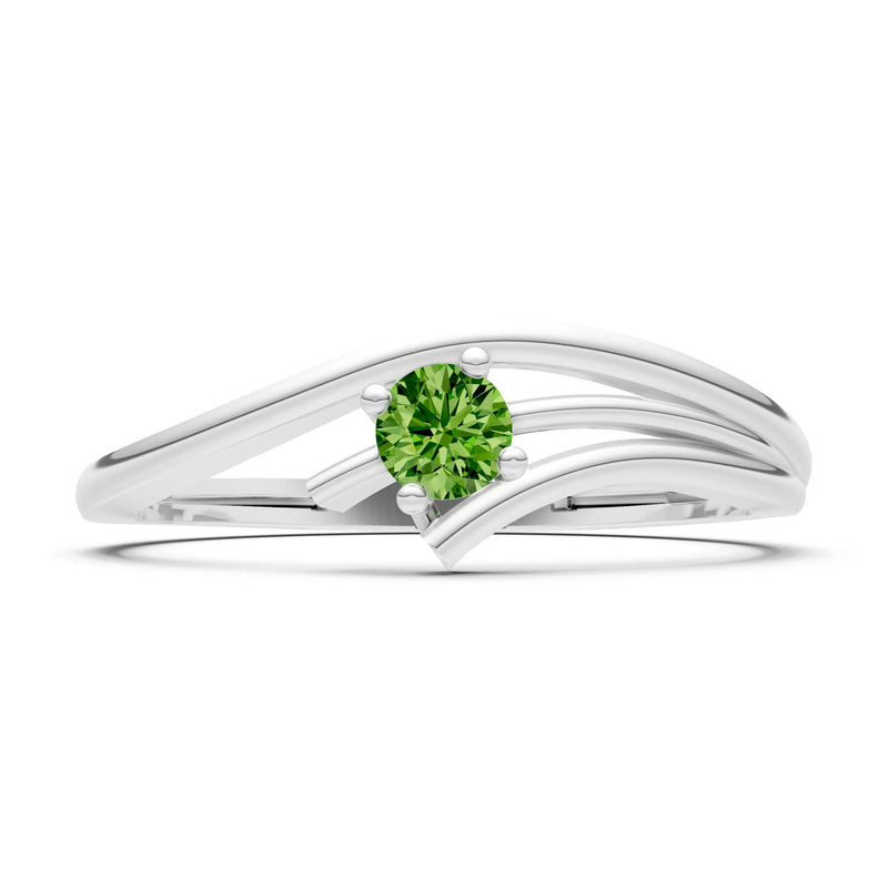 Celeste Flow Bypass Dainty Solitaire Ring