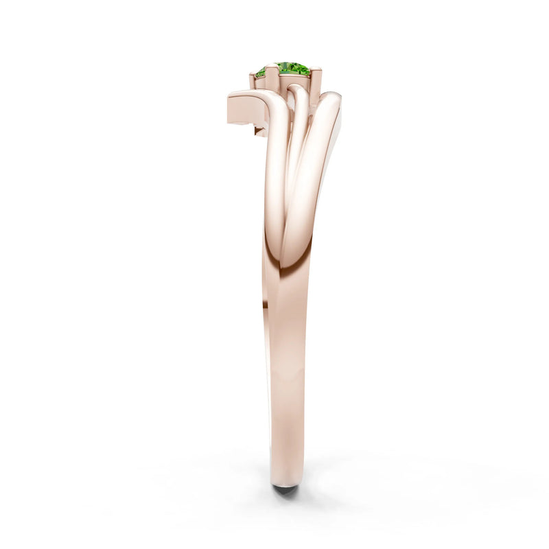 Celeste Flow Bypass Dainty Solitaire Ring