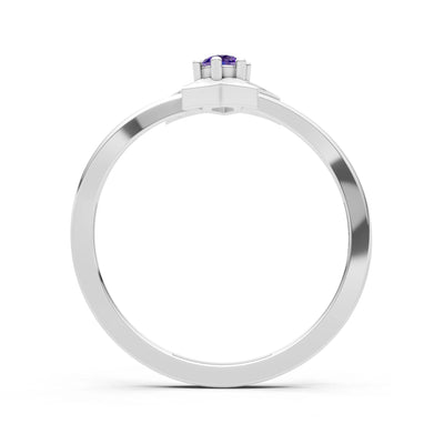 Stellar Radiance Dainty Solitaire Ring