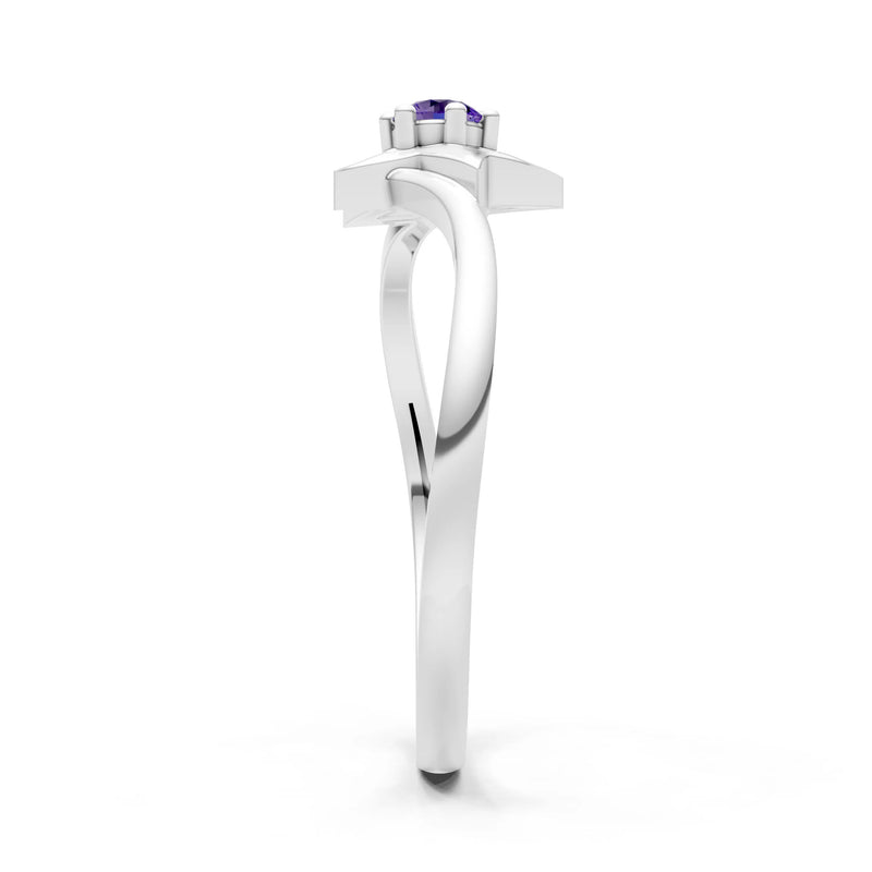 Stellar Radiance Dainty Solitaire Ring