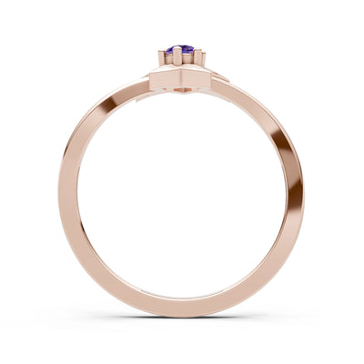 Stellar Radiance Dainty Solitaire Ring