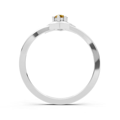 Stellar Radiance Dainty Solitaire Ring