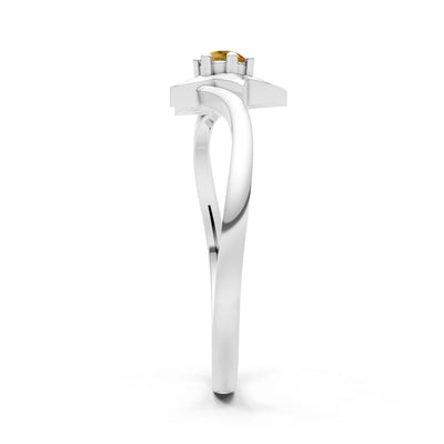 Stellar Radiance Dainty Solitaire Ring