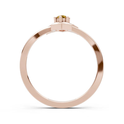 Stellar Radiance Dainty Solitaire Ring