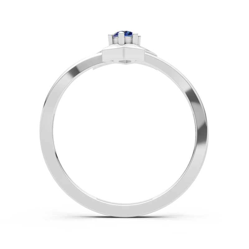 Stellar Radiance Dainty Solitaire Ring