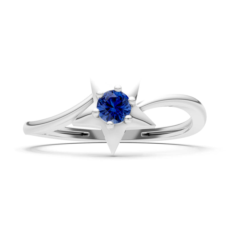Stellar Radiance Dainty Solitaire Ring