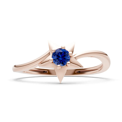 Stellar Radiance Dainty Solitaire Ring