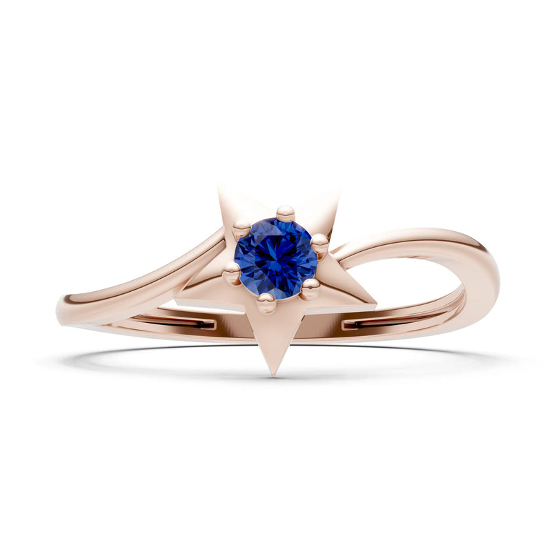 Stellar Radiance Dainty Solitaire Ring