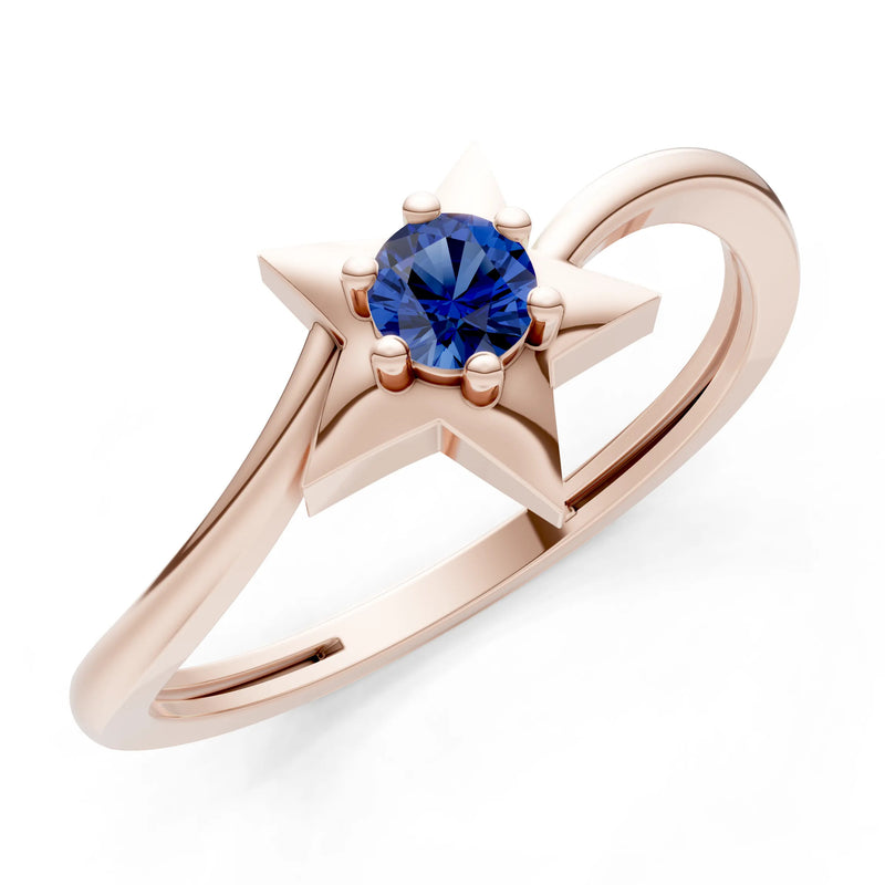 Stellar Radiance Dainty Solitaire Ring