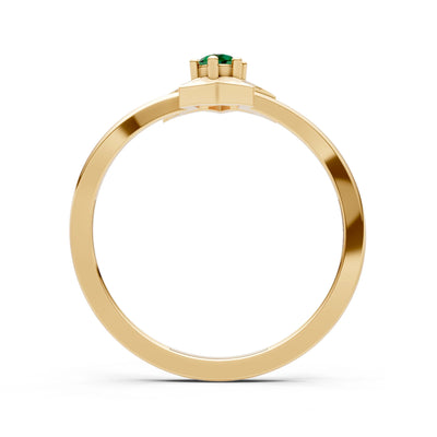 Stellar Radiance Dainty Solitaire Ring