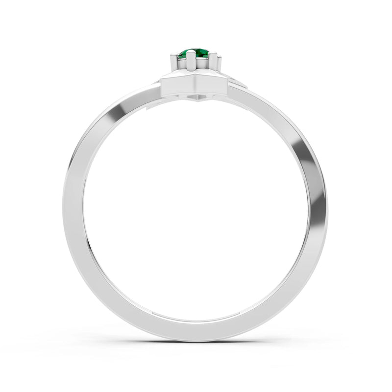 Stellar Radiance Dainty Solitaire Ring