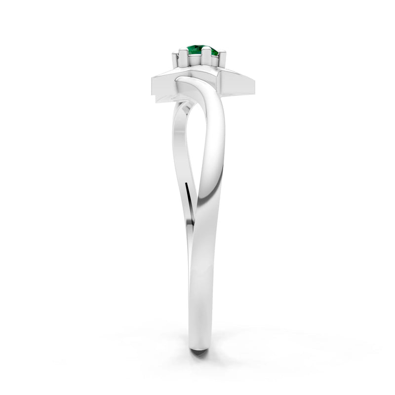 Stellar Radiance Dainty Solitaire Ring