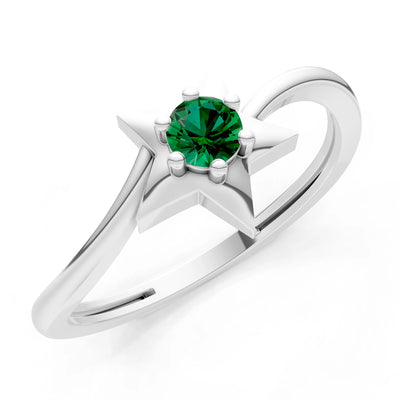 Stellar Radiance Dainty Solitaire Ring