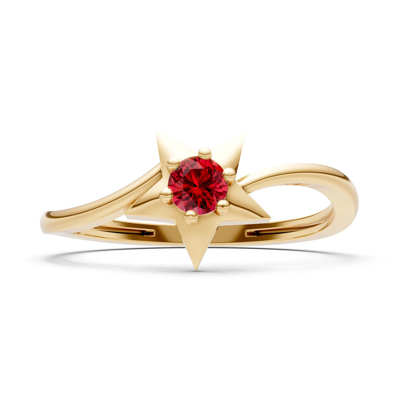 Stellar Radiance Dainty Solitaire Ring