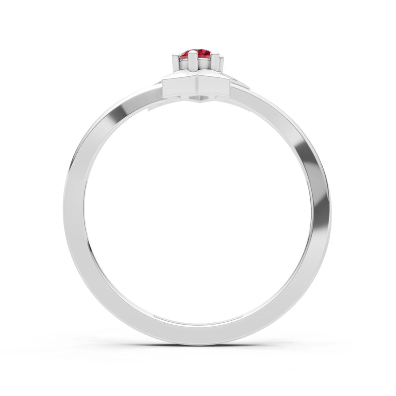 Stellar Radiance Dainty Solitaire Ring