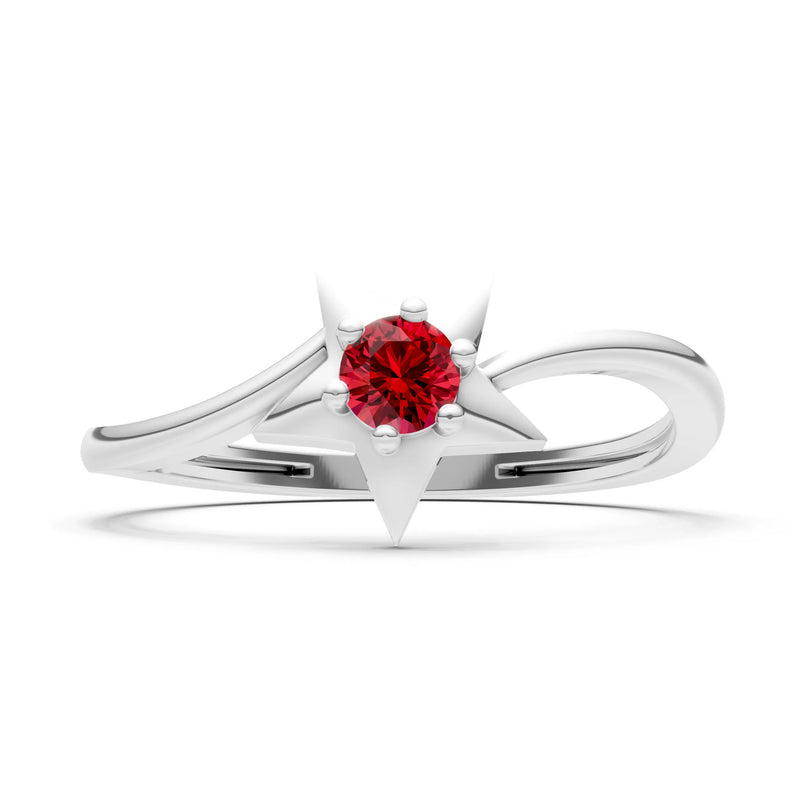 Stellar Radiance Dainty Solitaire Ring