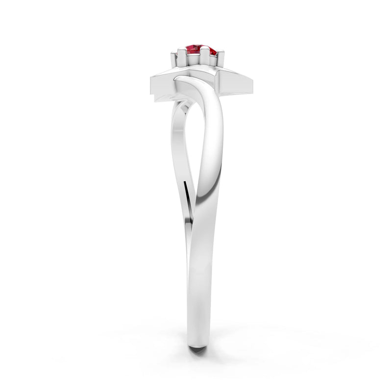 Stellar Radiance Dainty Solitaire Ring