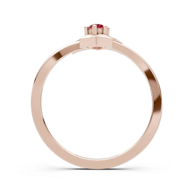 Stellar Radiance Dainty Solitaire Ring